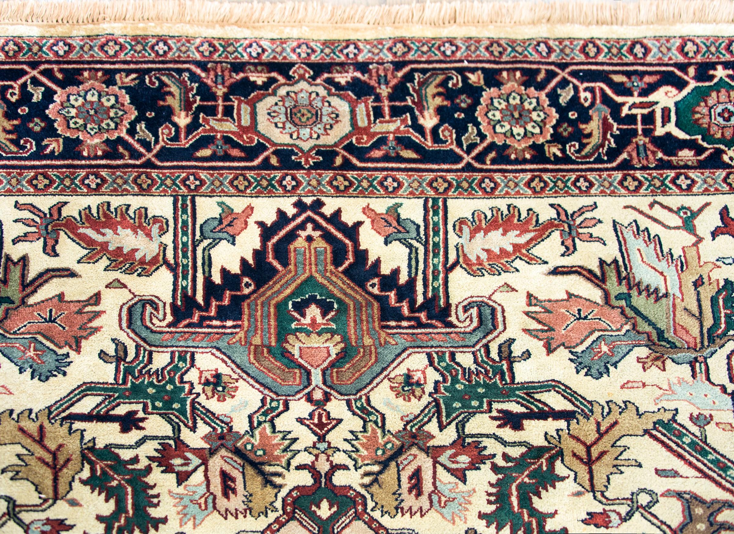 Vintage Indian Heriz-Style Rug For Sale 3