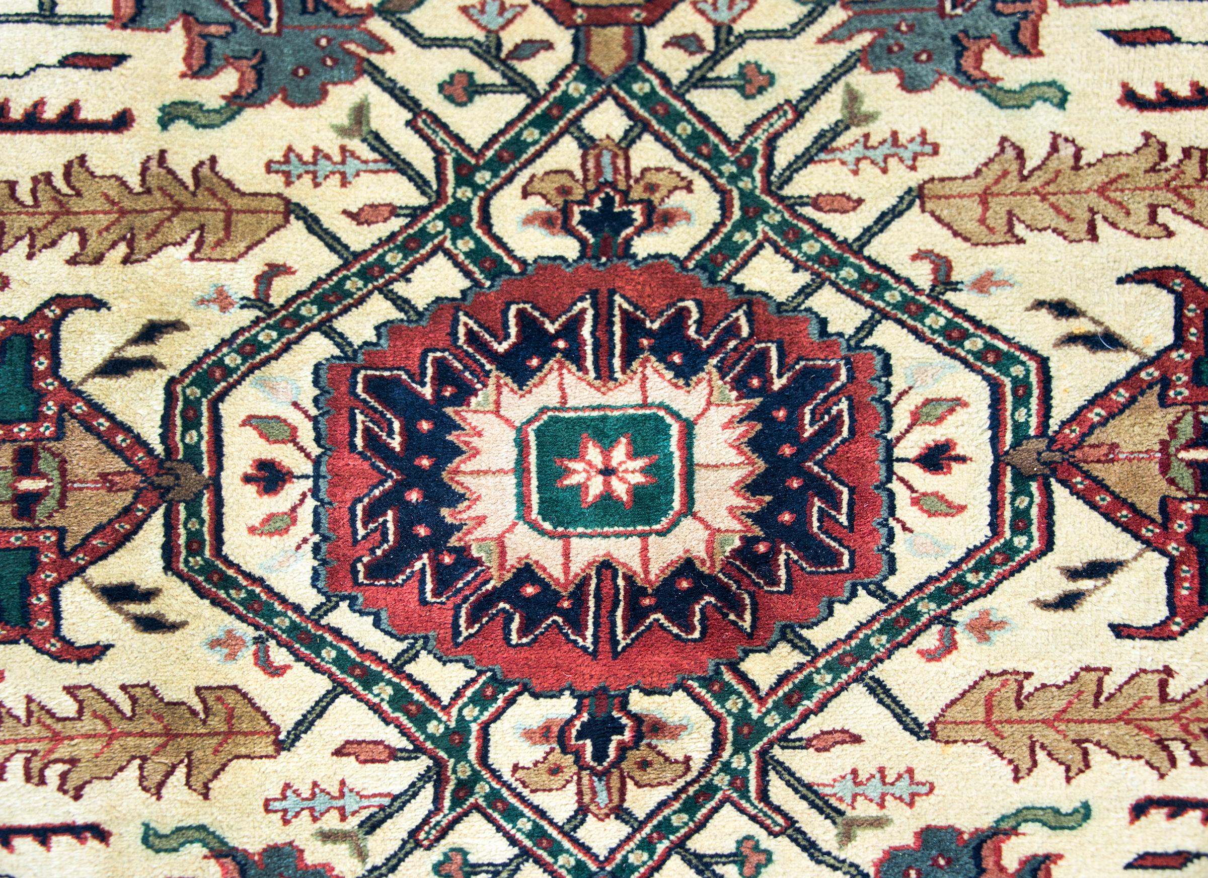 Vintage Indian Heriz-Style Rug For Sale 5
