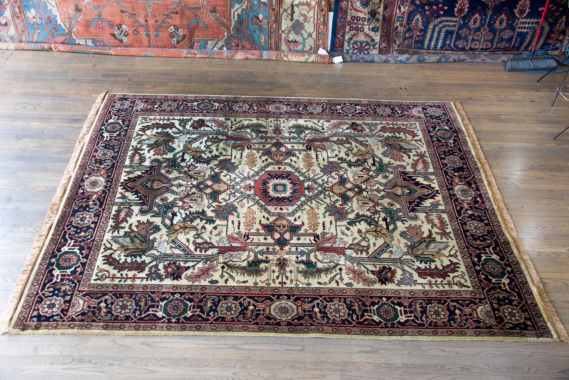 Vintage Indian Heriz-Style Rug For Sale 8