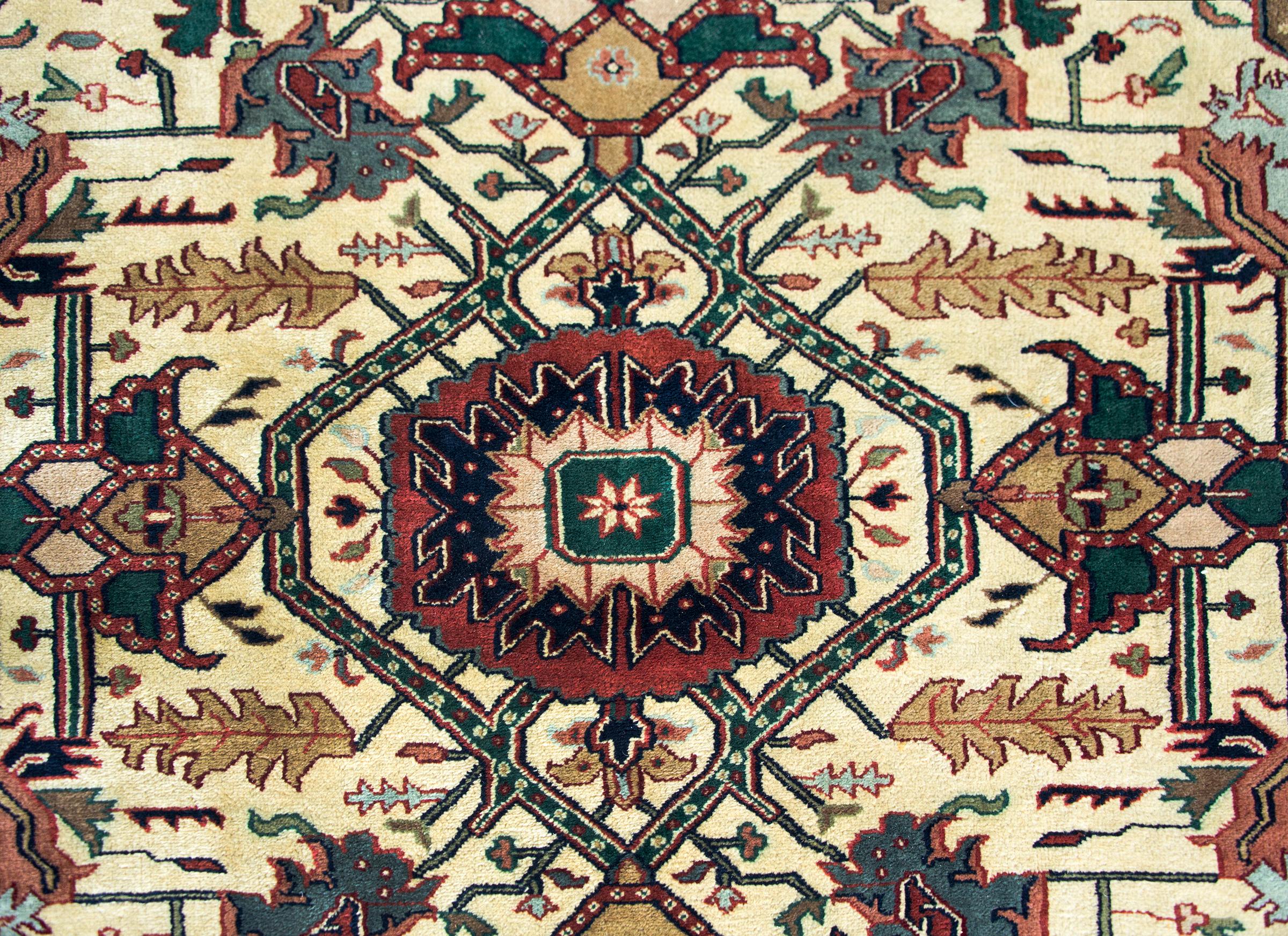 Vintage Indian Heriz-Style Rug For Sale 2