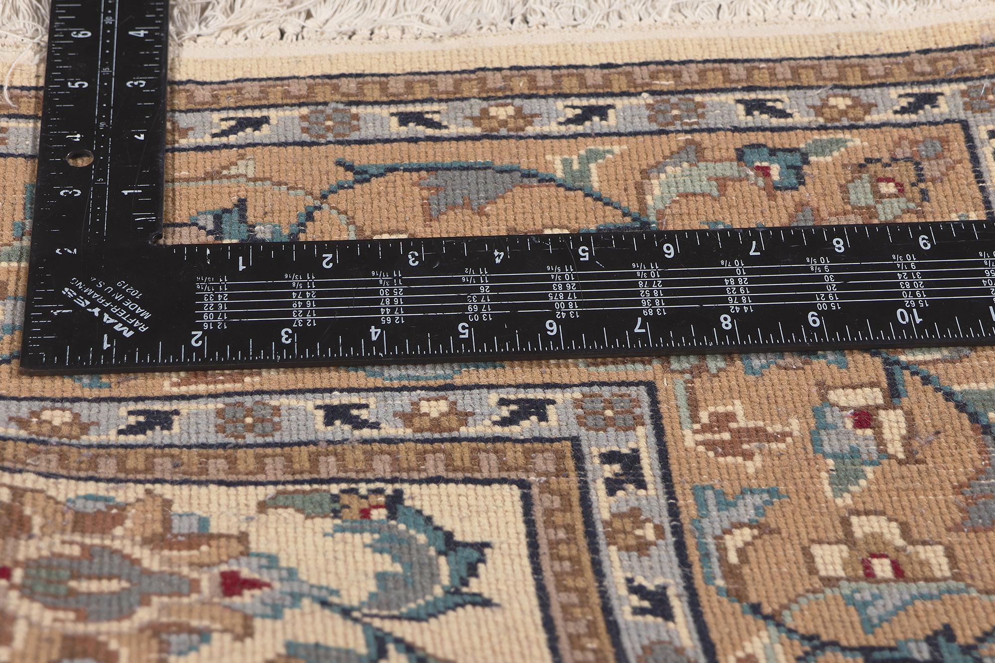 Alfombra india kashan vintage, la elegancia atemporal se une a la sensibilidad tradicional siglo XX en venta