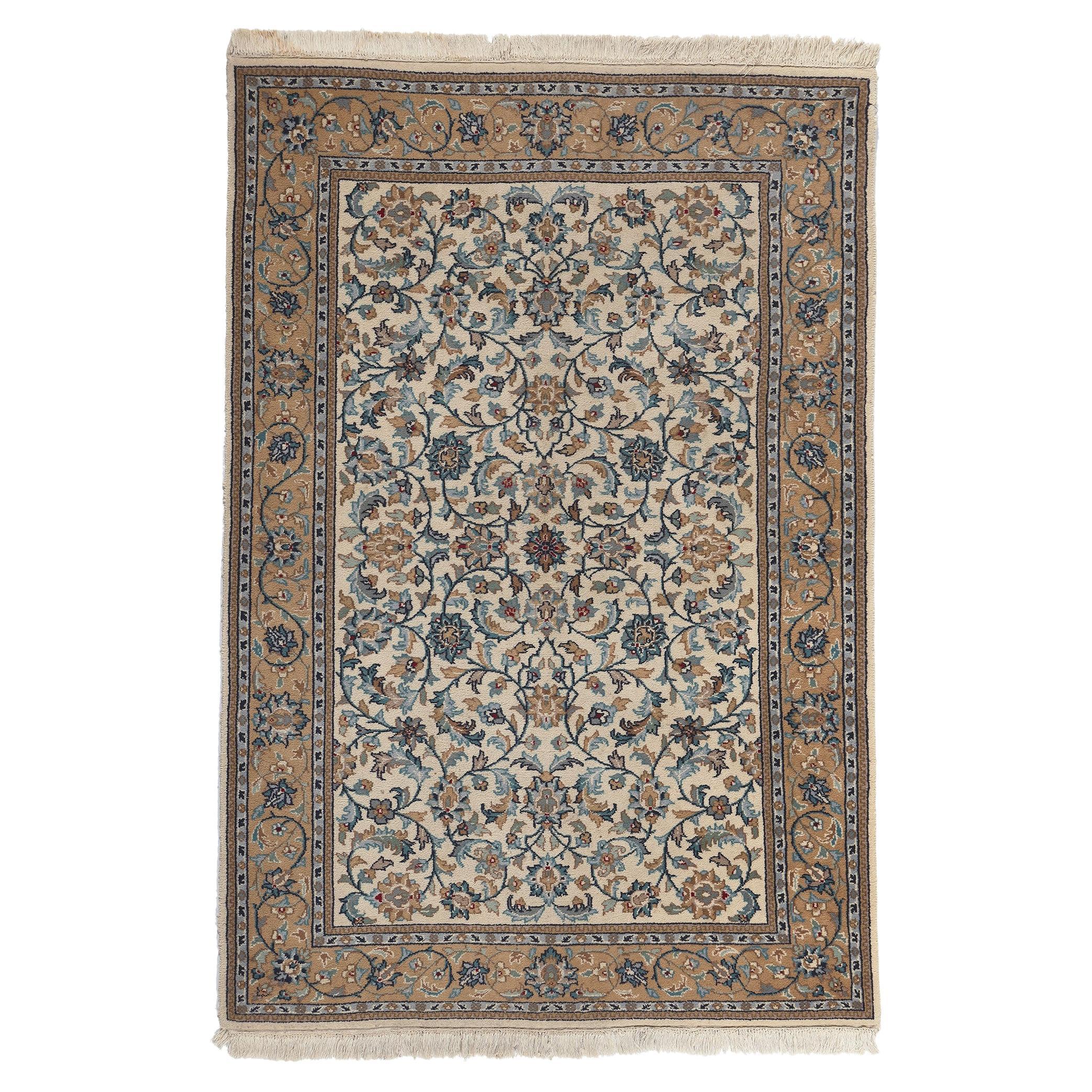 Vintage Indian Kashan Rug, Timeless Elegance Meets Traditional Sensibility