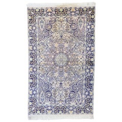 Retro Indian Kashmir Accent Rug with European Cottage and Chinoiserie Style