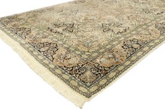 Vintage Indian Kashmir Rug with Art Nouveau Rococo Style