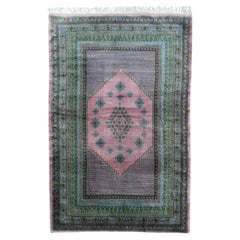 Fine Vintage Kashmiri Silk Rug 4'1'' x 6'3''