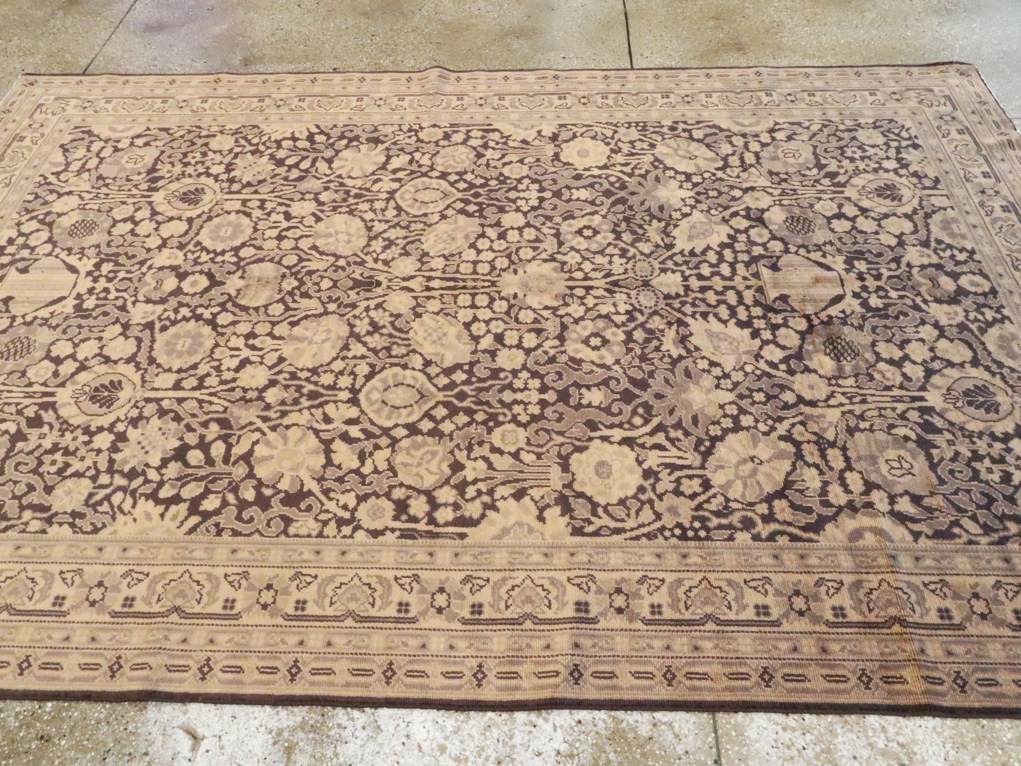 Laine Tapis indien vintage de Lahore en vente