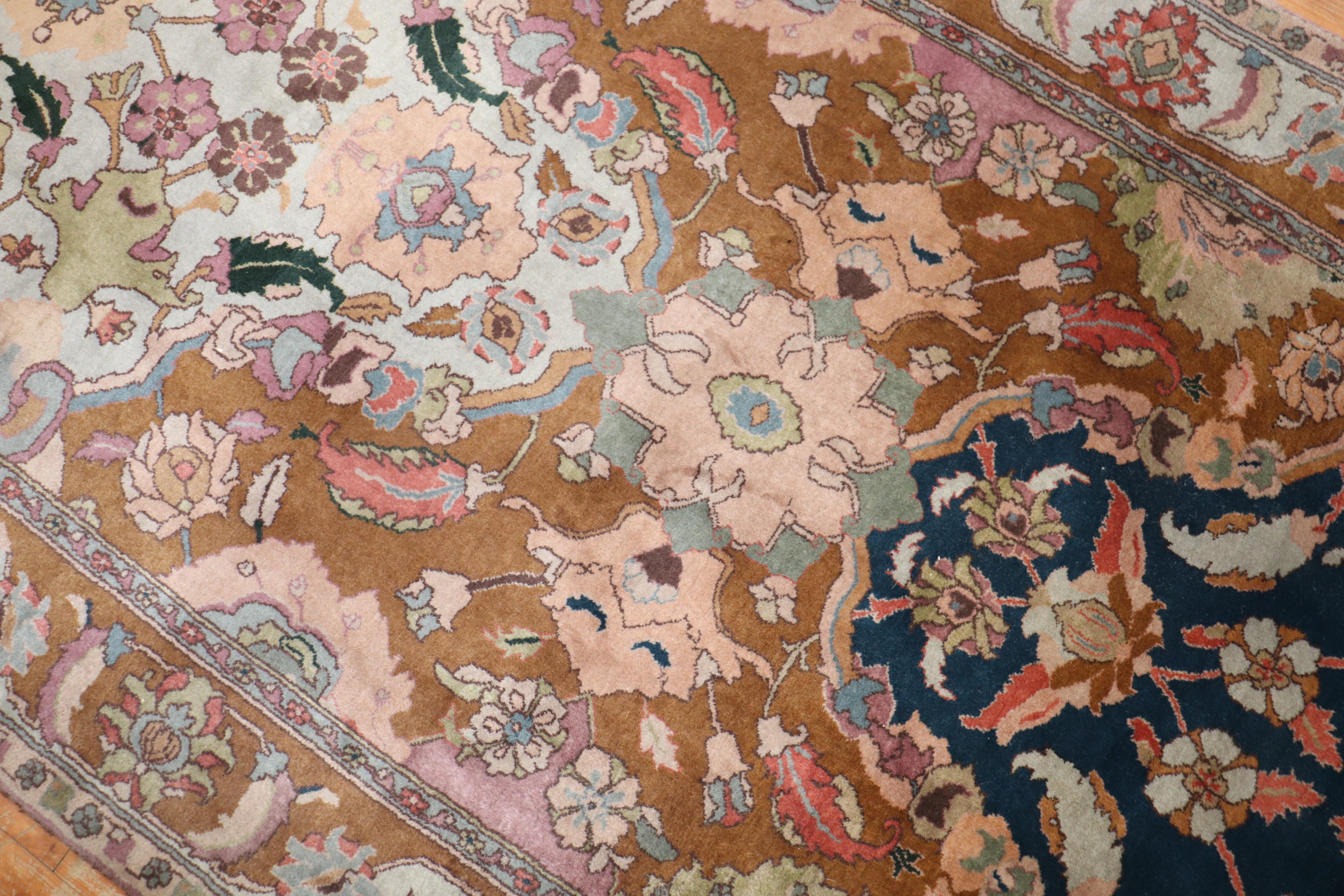 20th Century Vintage Indian Lahore Small Gallery Rug For Sale