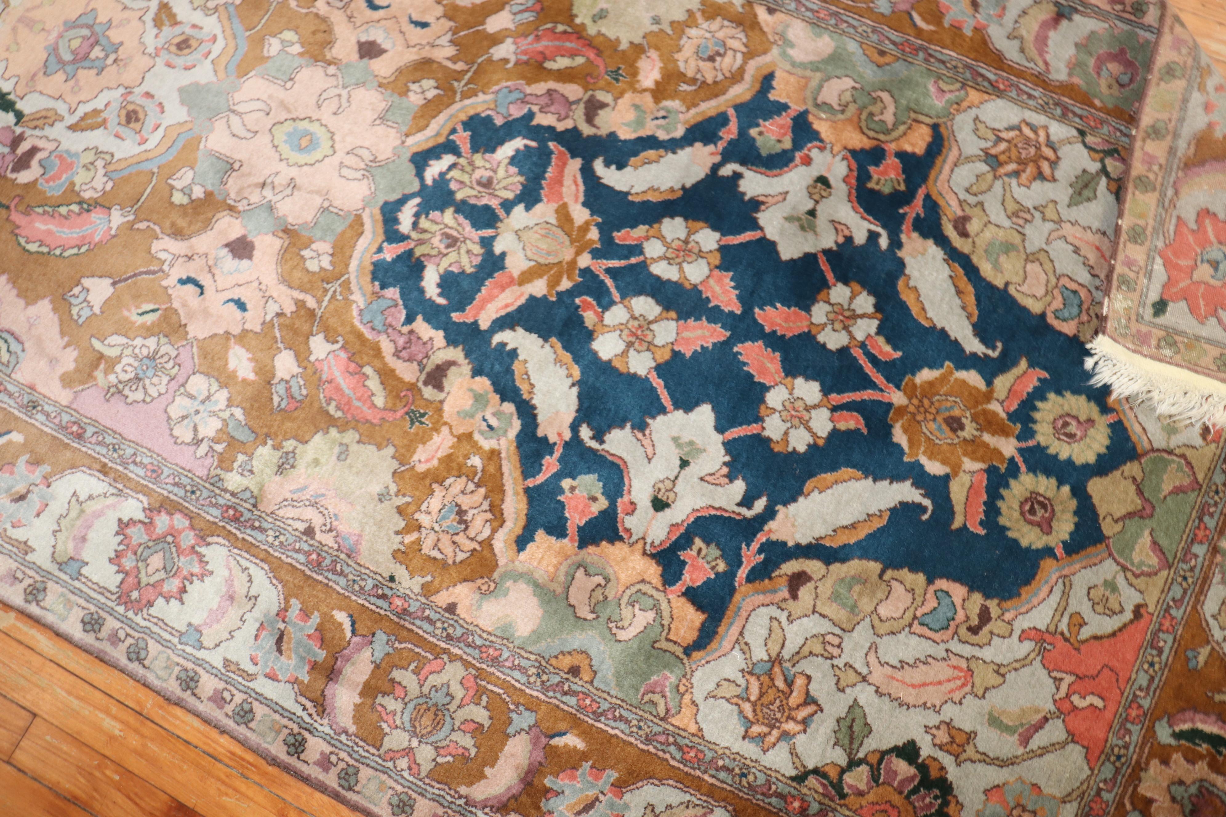 Vintage Indian Lahore Small Gallery Rug For Sale 1