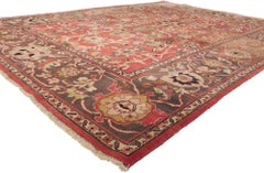 Vintage Indian Mahal Rug with Warm Earth-Tone Colors