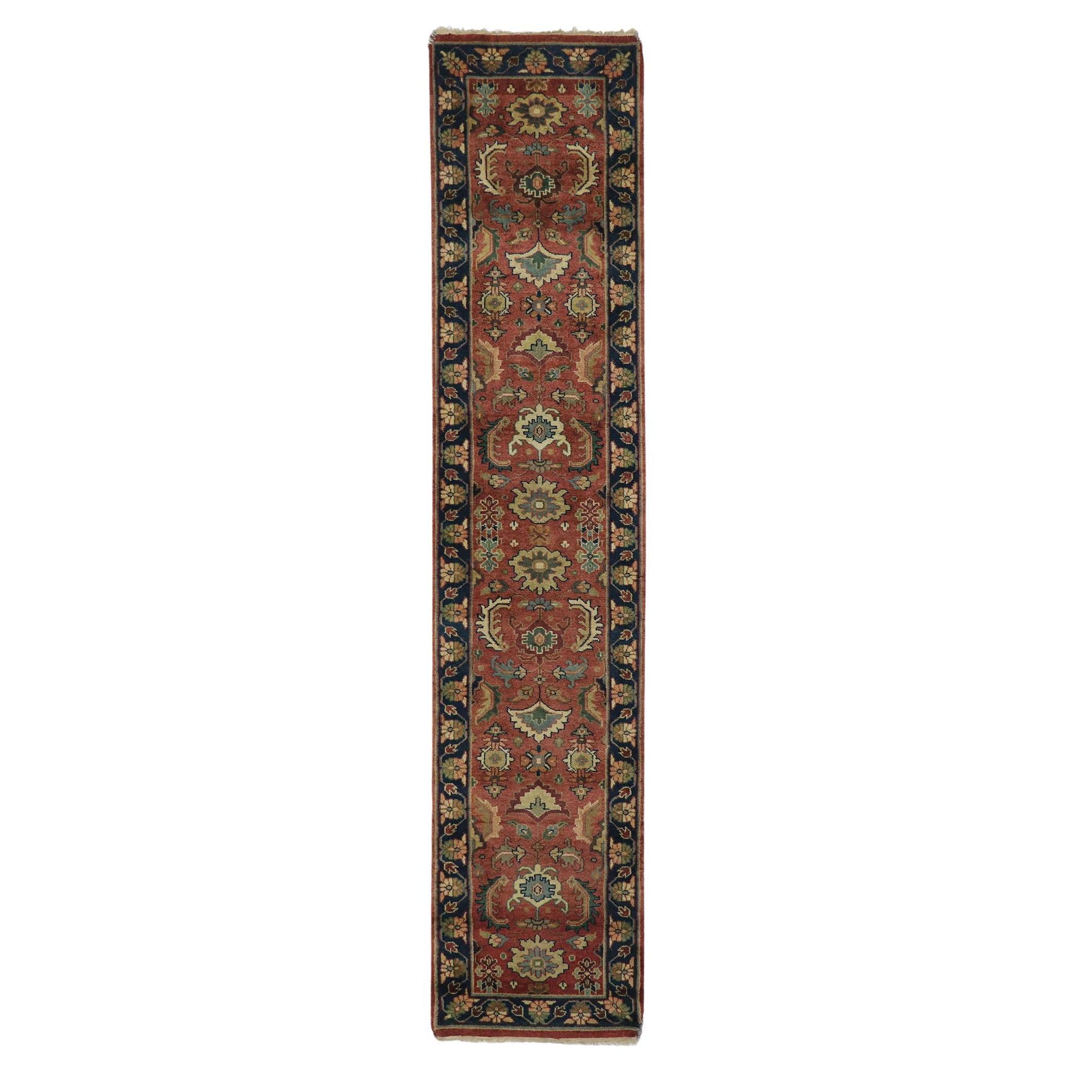 Alfombra india Mahal de 1970 con estilo tradicional