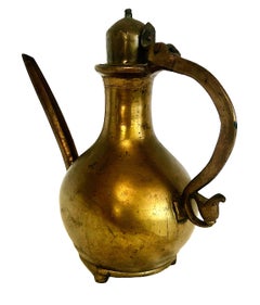 Vintage Indian Mughal-style Brass Water Ewer