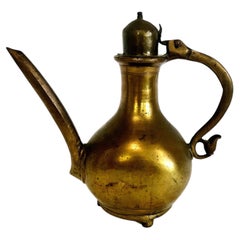 Vintage Indian Mughal-style Brass Water Ewer
