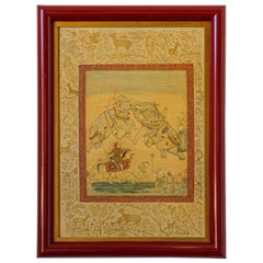 Vintage Indian Mughal Style Print of Elephants