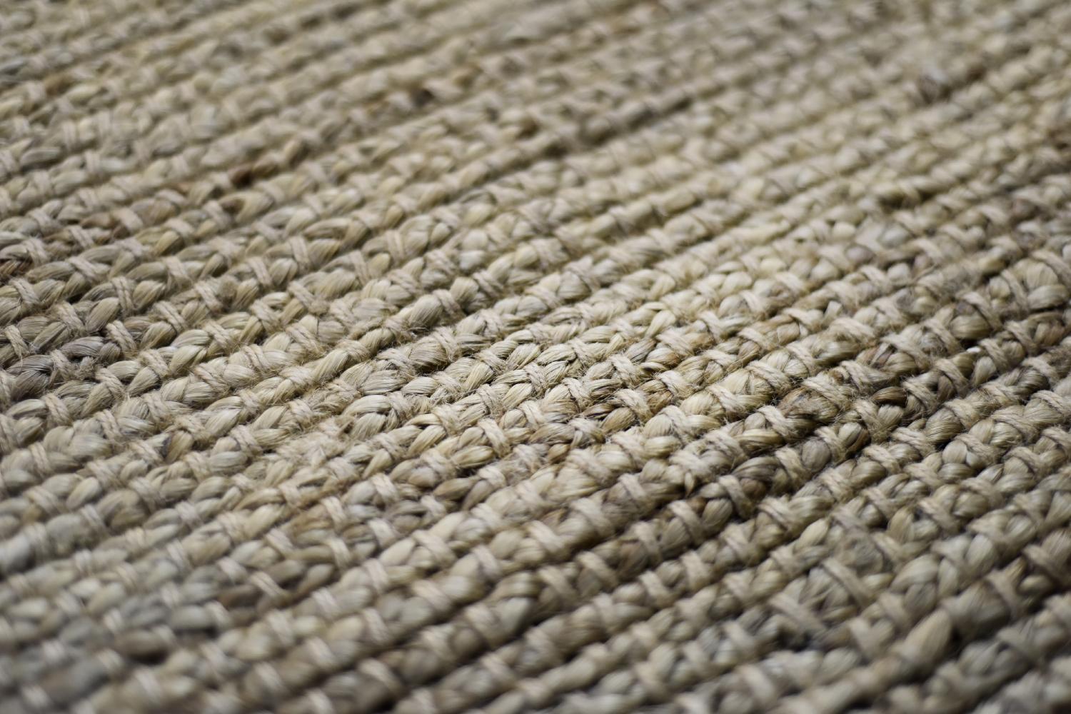 Alfombra India Vintage de Yute Tejido Plano Marrón Natural, Años 70 en venta 8