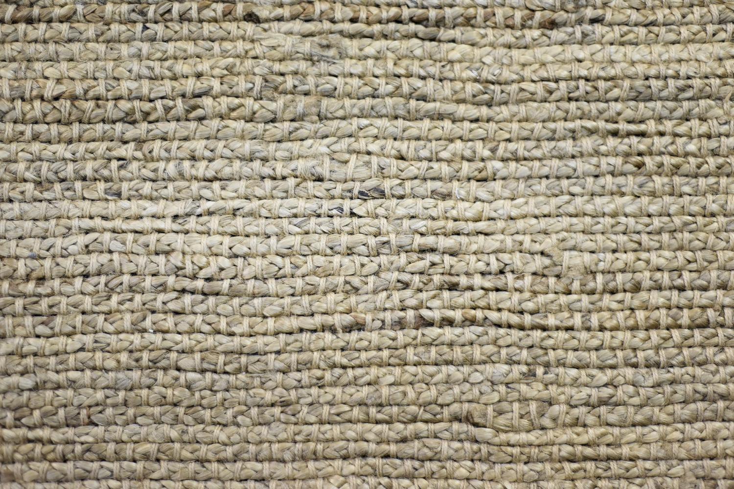 Alfombra India Vintage de Yute Tejido Plano Marrón Natural, Años 70 en venta 9