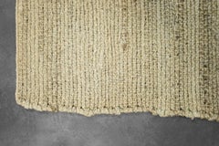 Tappeto indiano vintage in iuta a tessitura piatta di colore marrone naturale, anni '70