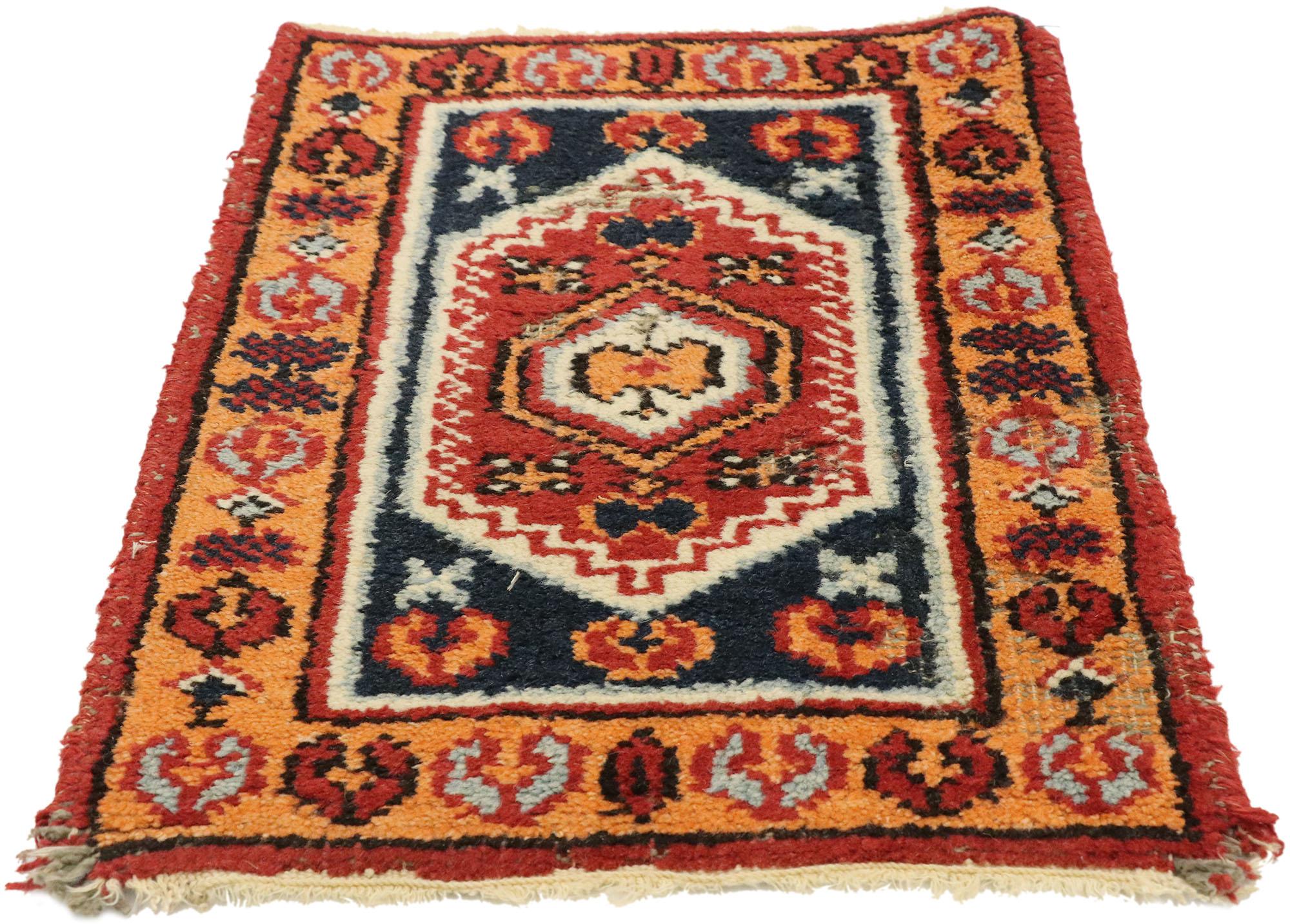 Hand-Knotted Vintage Indian Oushak Rug For Sale