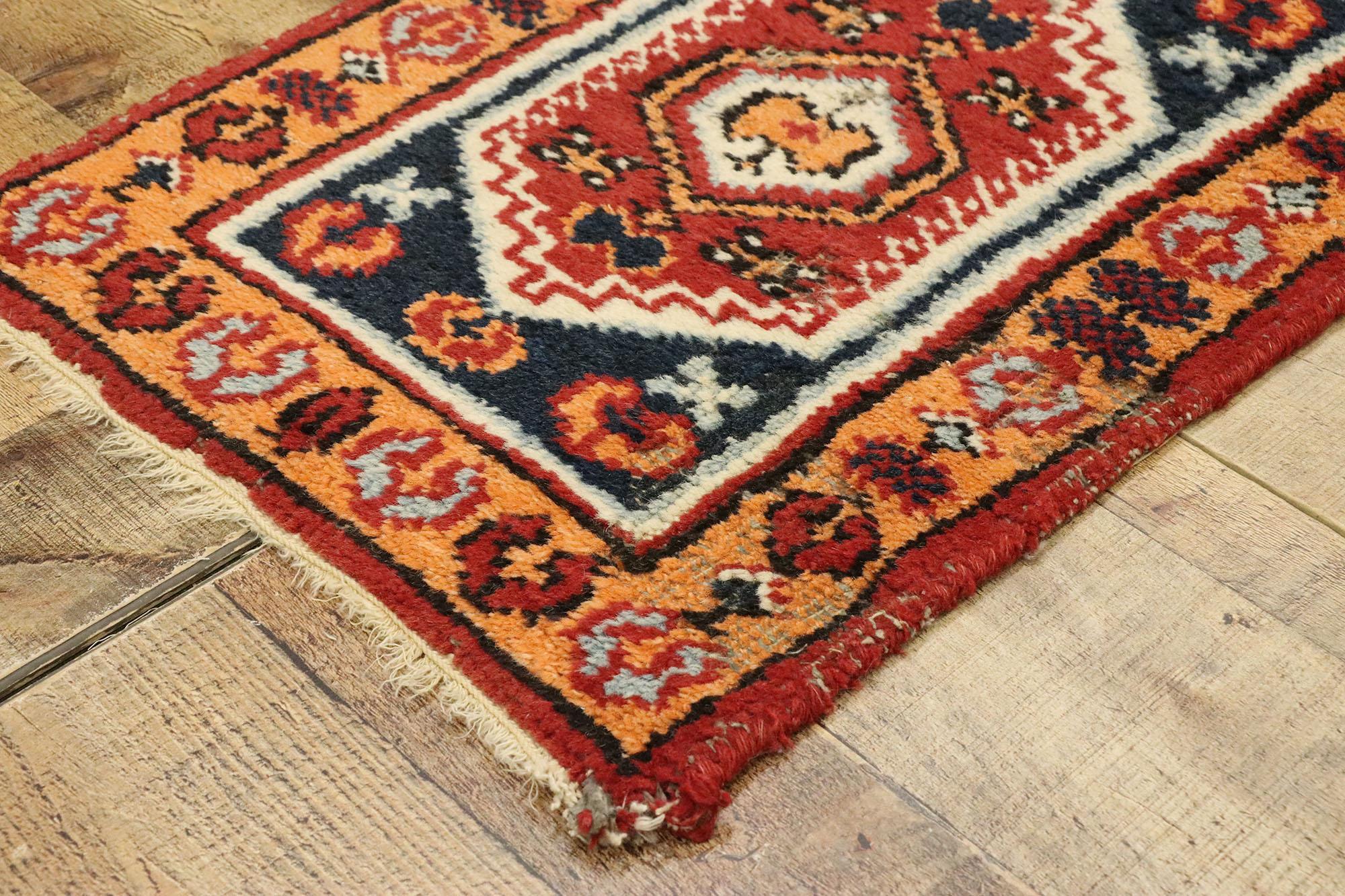 Wool Vintage Indian Oushak Rug For Sale