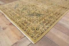 Vintage Indian Persian Design Accent Rug with Traditional Modern Style