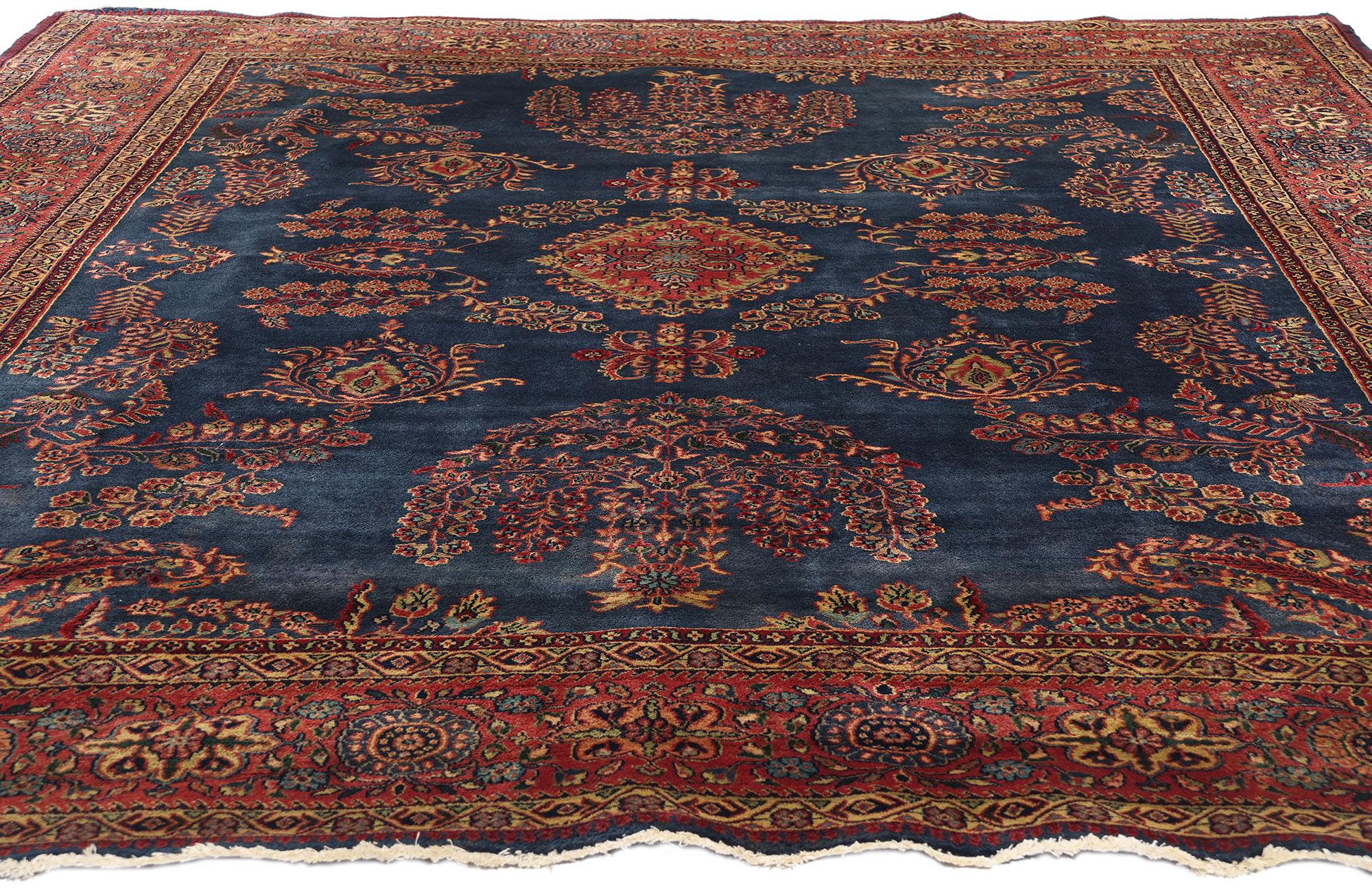 Sarouk Farahan Tappeto indiano vintage Mohajeran Sarouk, 07'10 x 09'03 in vendita