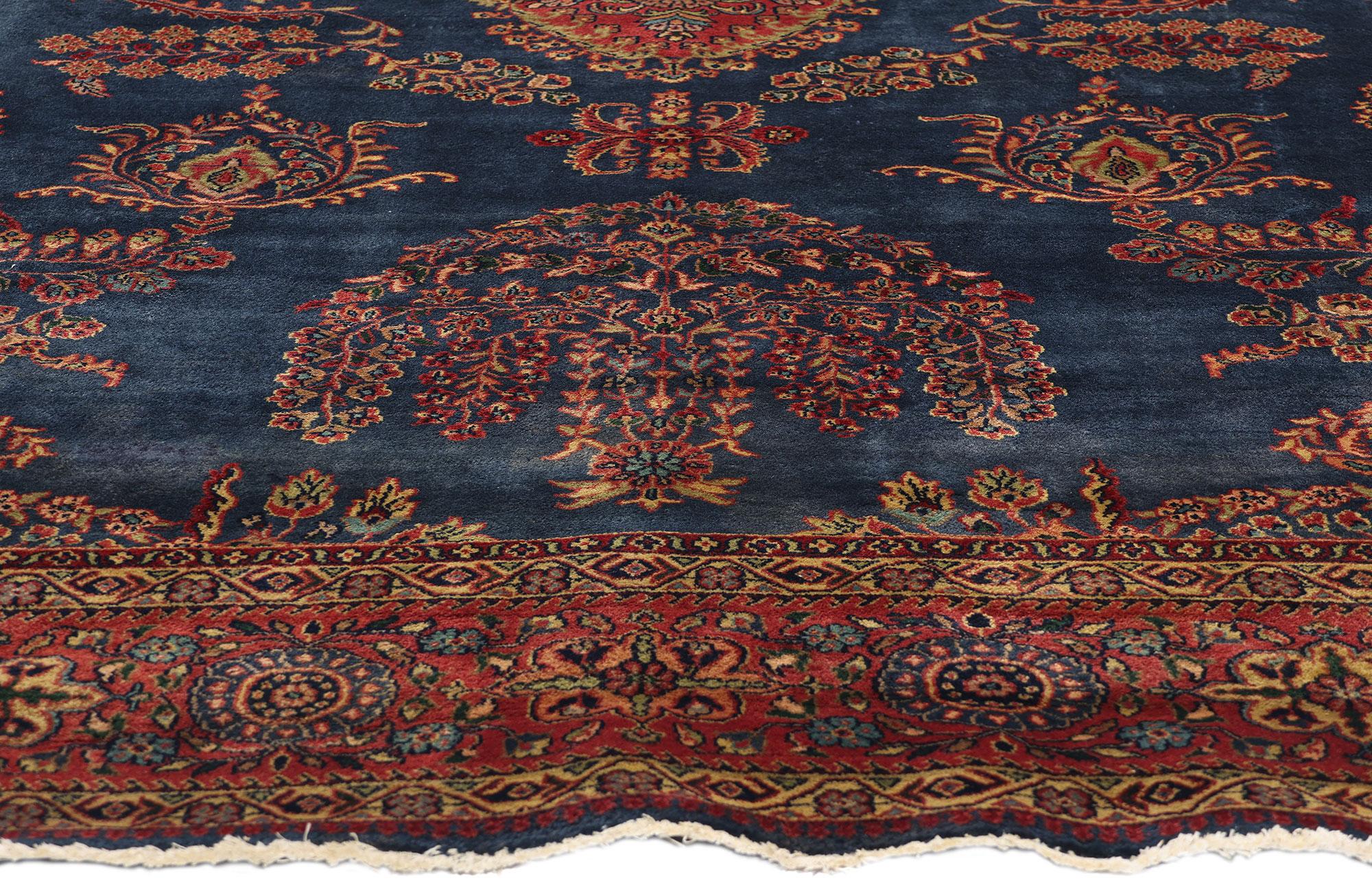 Indiano Tappeto indiano vintage Mohajeran Sarouk, 07'10 x 09'03 in vendita