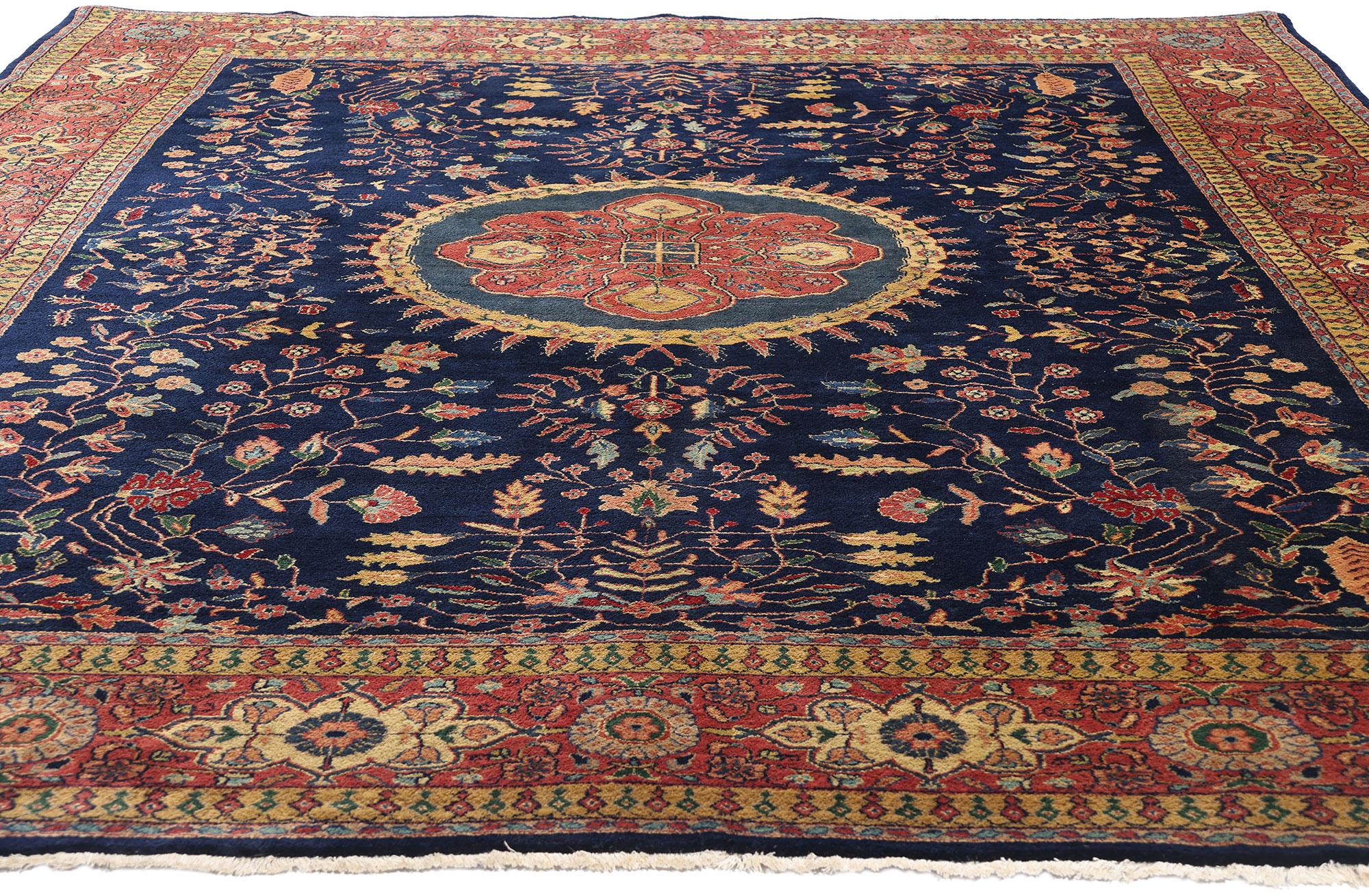 Sarouk Farahan Tappeto Sarouk indiano vintage, 07'11 x 09'08 in vendita