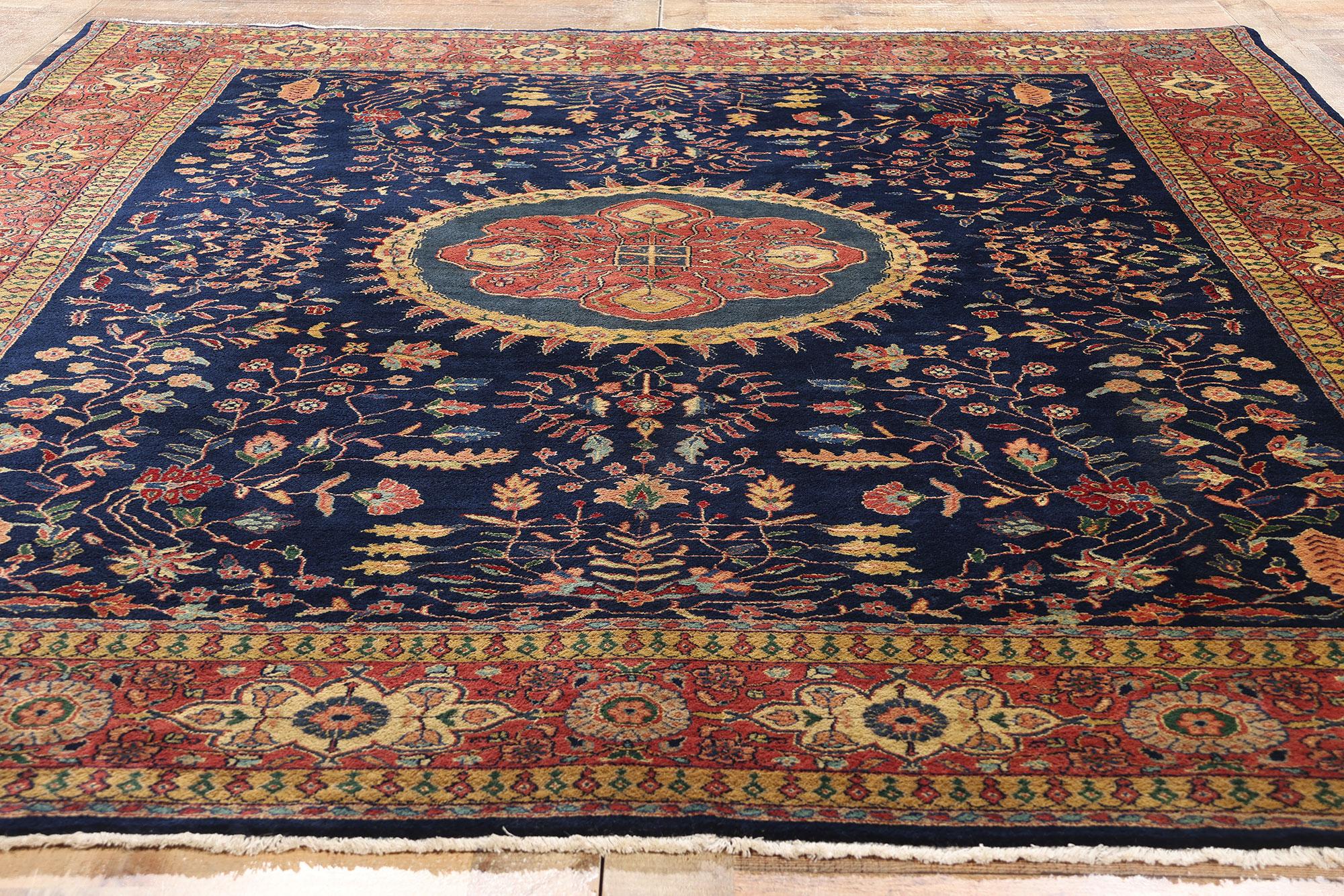 Lana Tappeto Sarouk indiano vintage, 07'11 x 09'08 in vendita