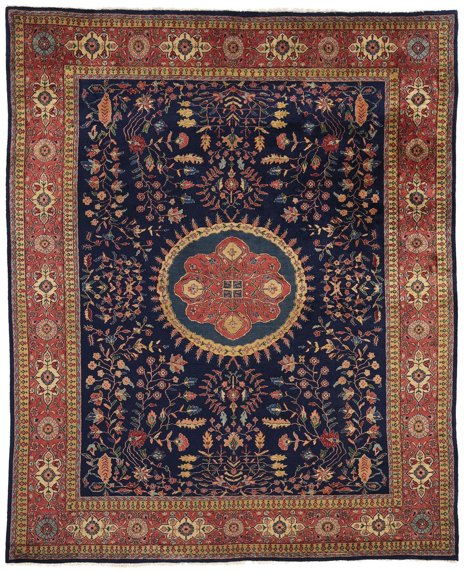 Vintage Indian Persian Sarouk Rug, 07'11 x 09'08