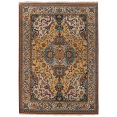 Tappeto indiano d'epoca con design polacca