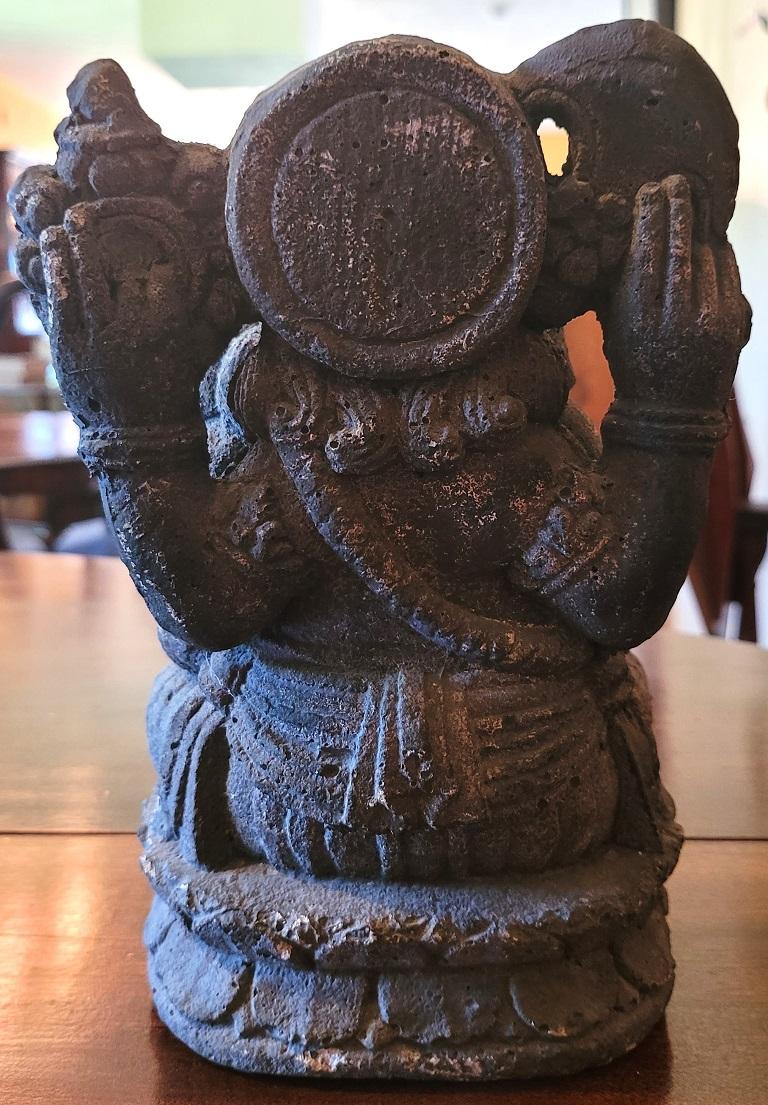 Vintage Indian Pumice Stone Carving of Ganesha 5