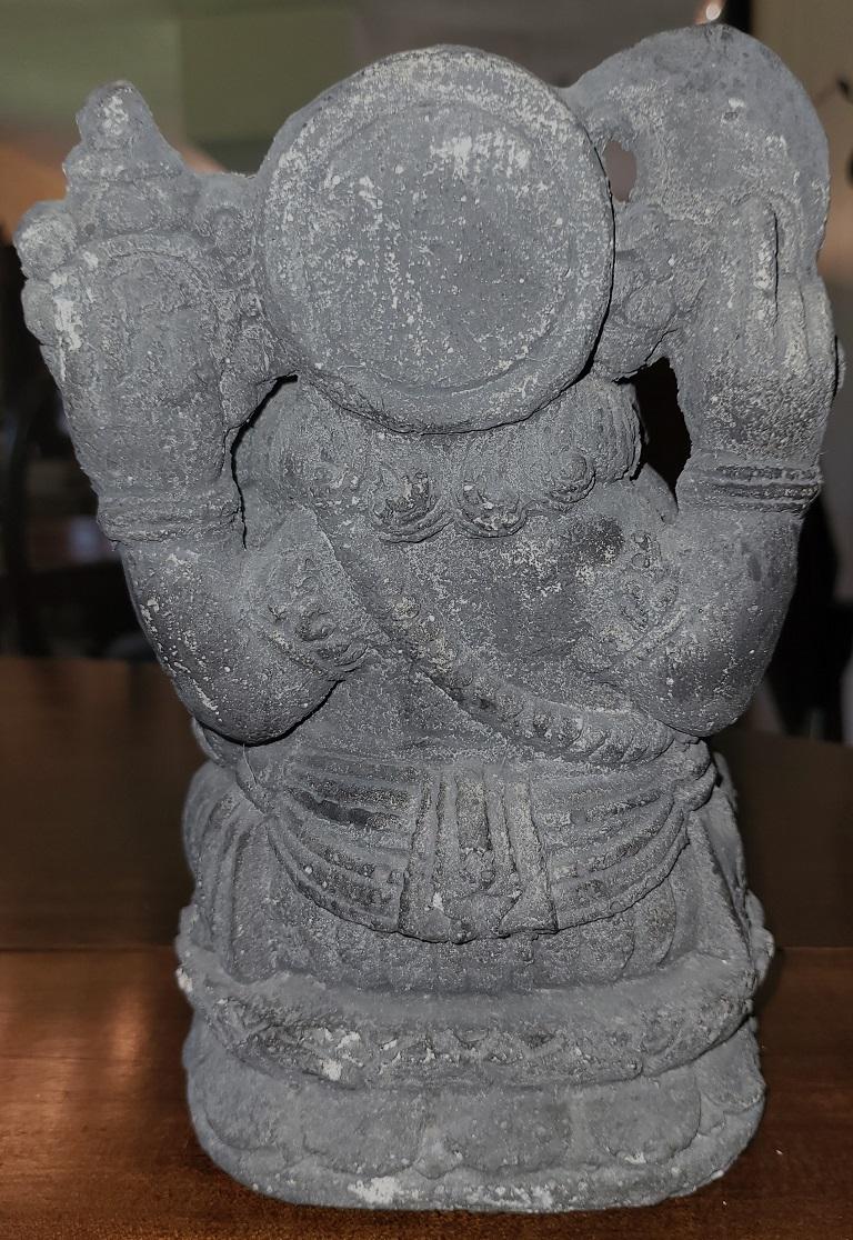 Presenting a very nice vintage Indian Pumice stone carving of Ganesha.

We believe this to be a 20th Century piece (probably mid 20th Century, circa 1950) because of the patina of the stone and natural signs of aging.

However, it does have