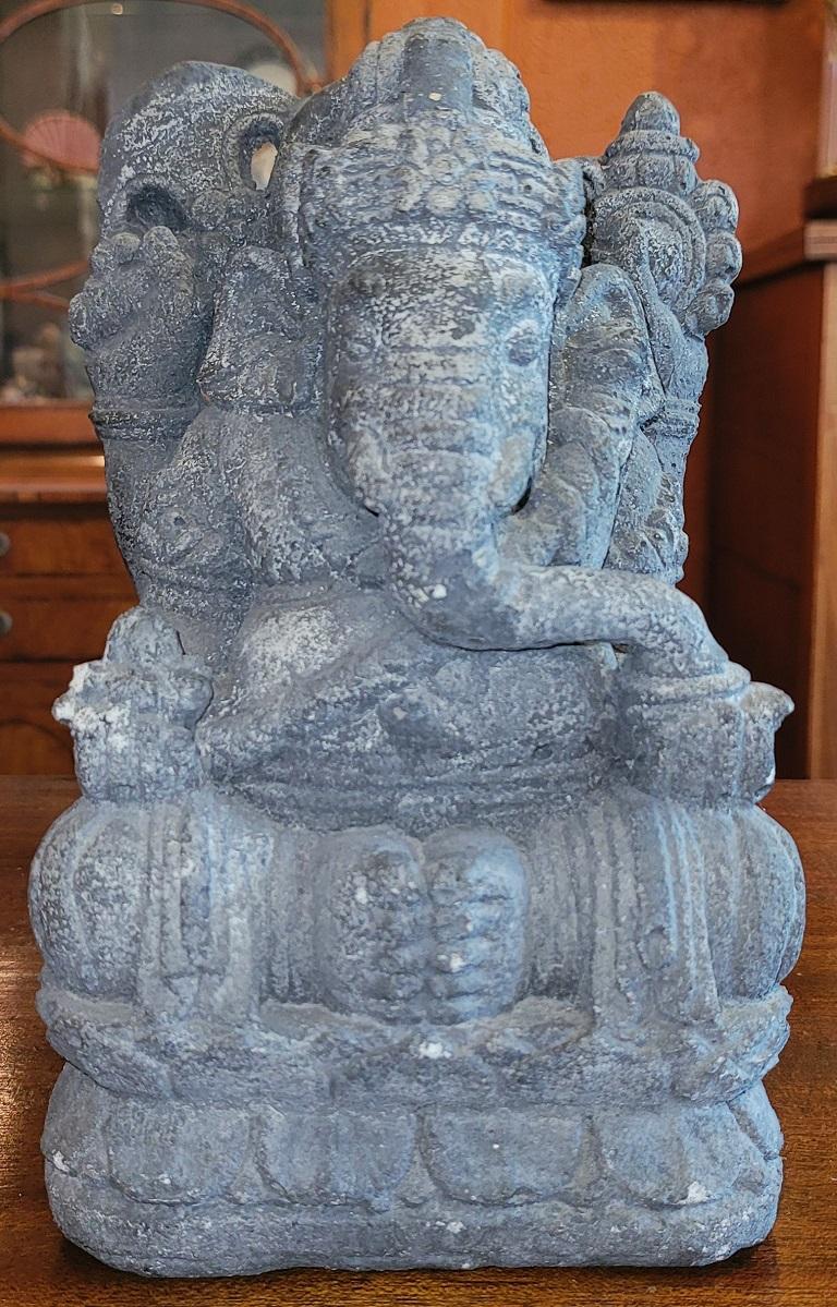 Vintage Indian Pumice Stone Carving of Ganesha 1