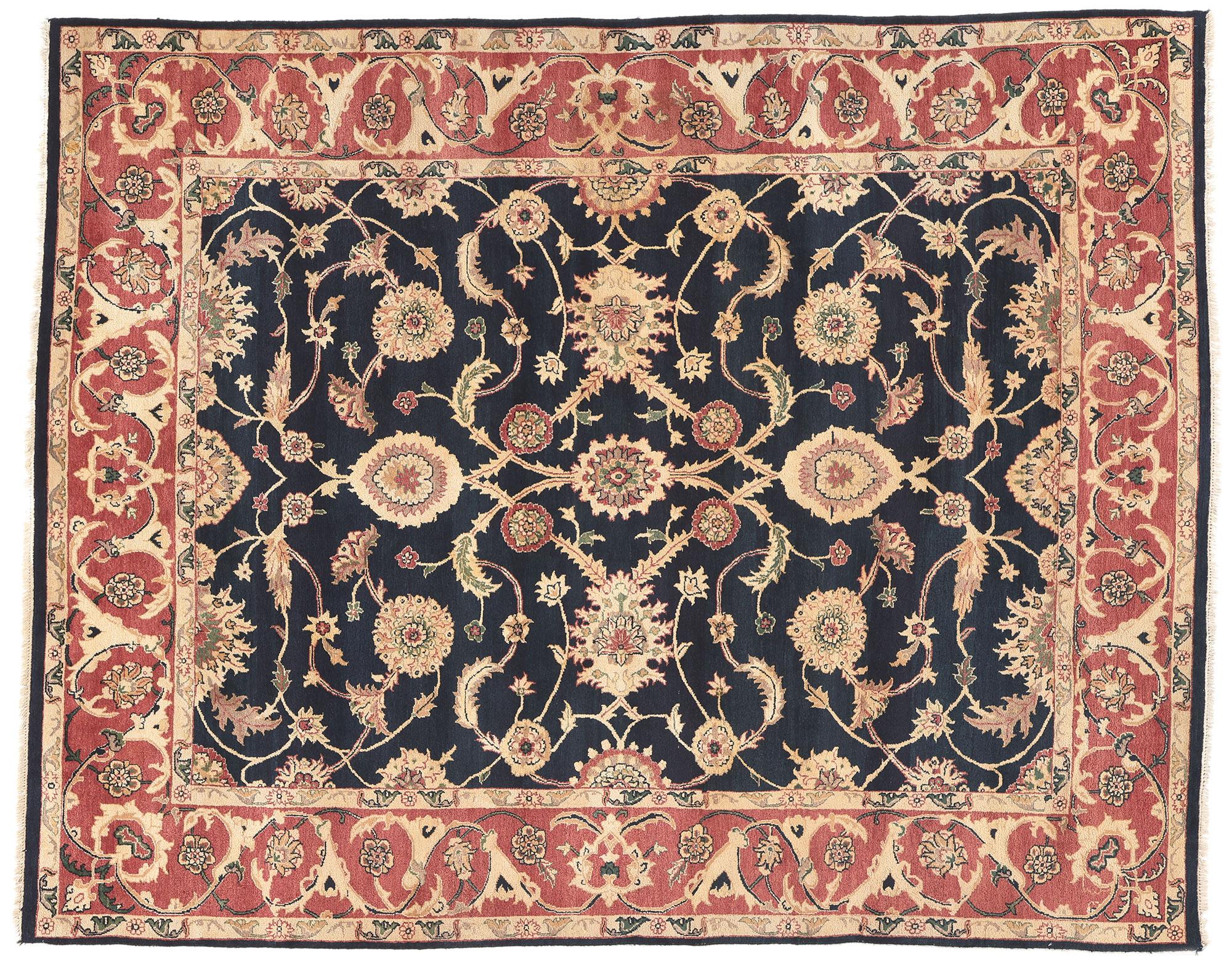 Indischer Vintage-Teppich, zeitlose Eleganz trifft auf traditionelle Sensibilität im Angebot 3