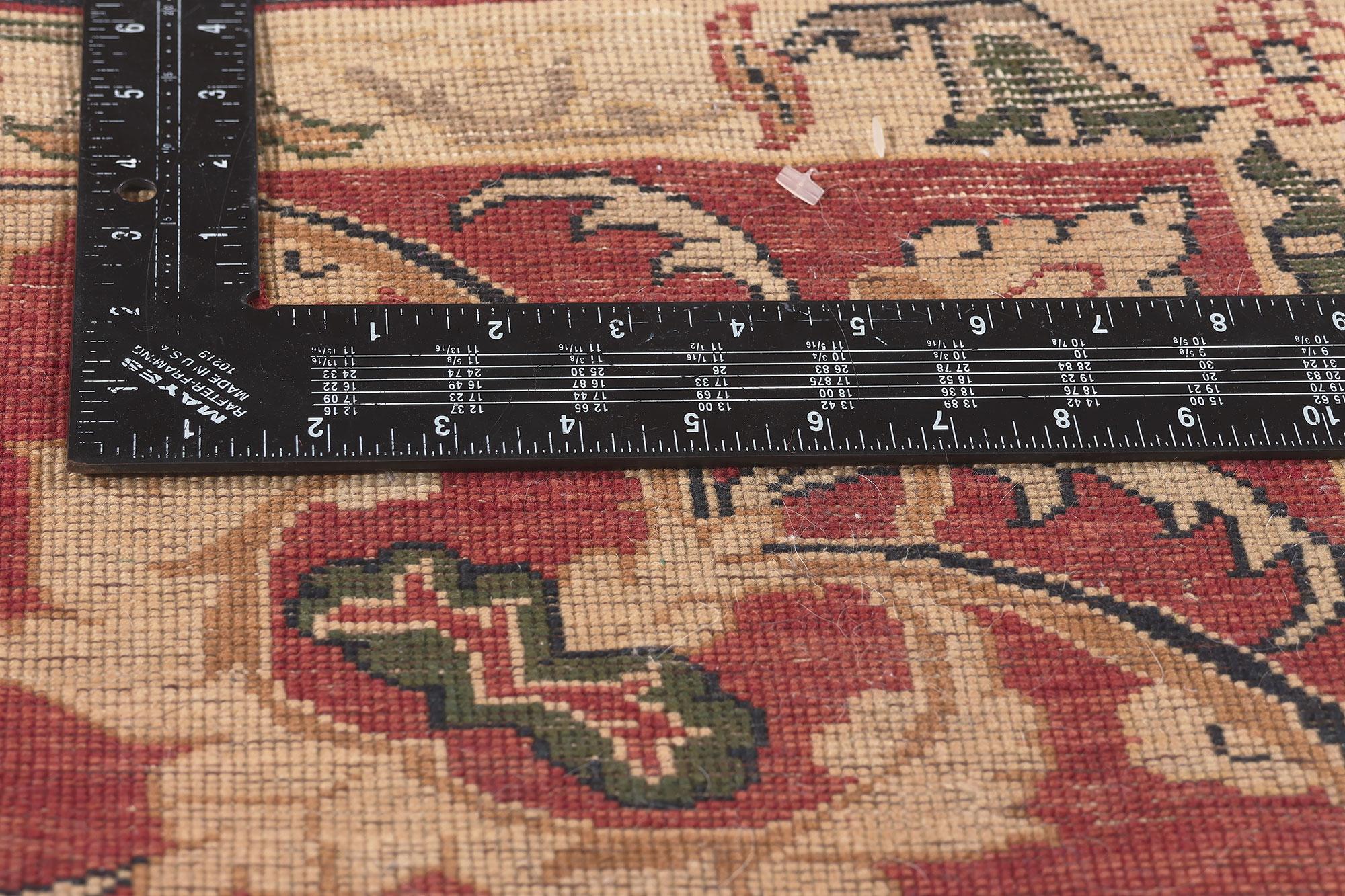Indischer Vintage-Teppich, zeitlose Eleganz trifft auf traditionelle Sensibilität (20. Jahrhundert) im Angebot