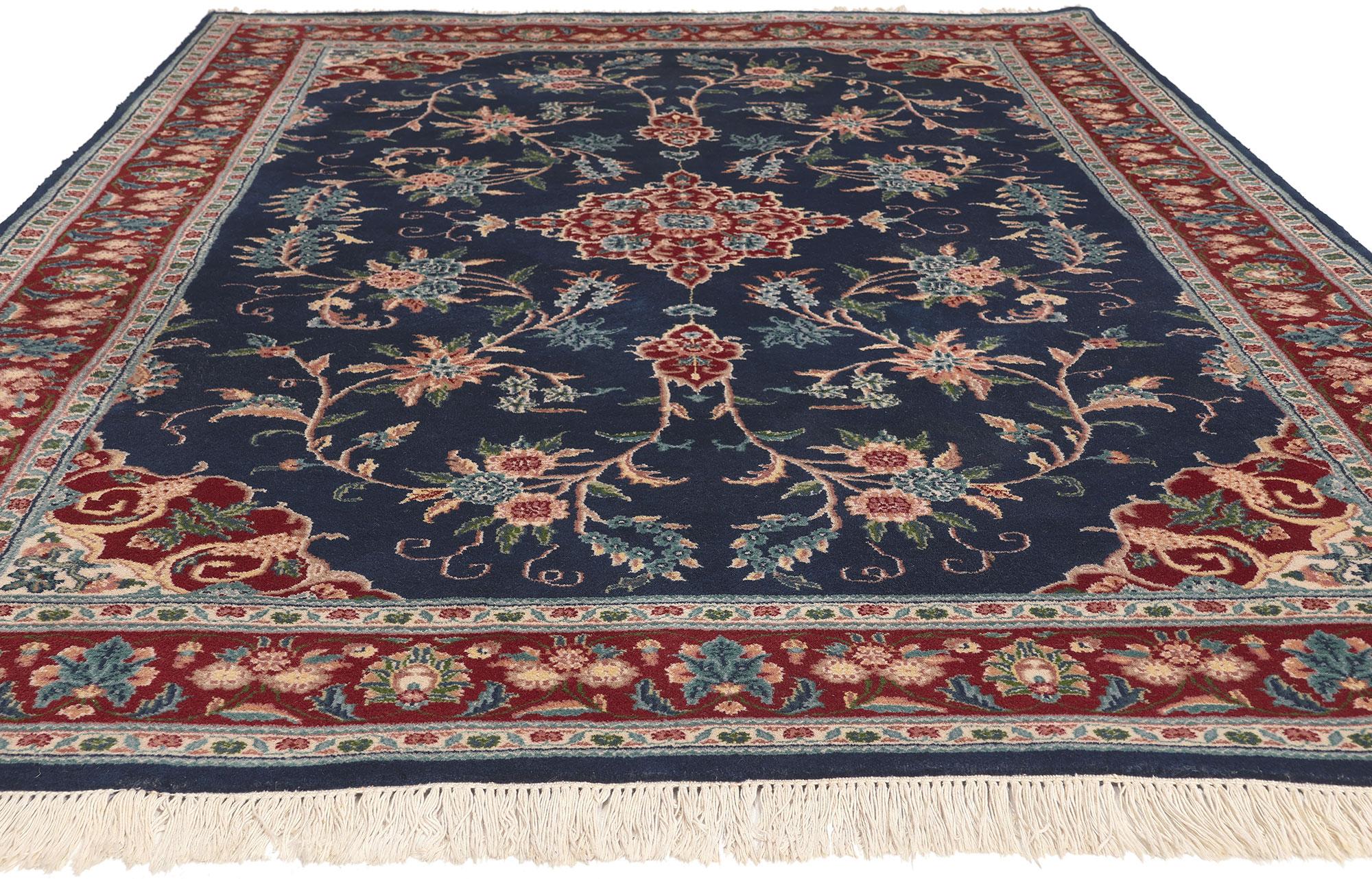 American Classical Vintage Indian Rug, Traditional Sensibility Meets Patriotic Flair For Sale