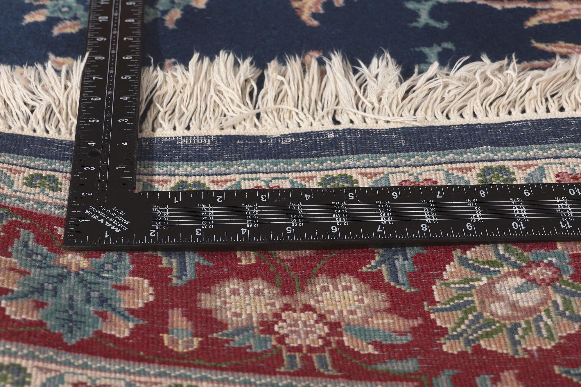 20th Century Vintage Indian Rug, Traditional Sensibility Meets Patriotic Flair For Sale