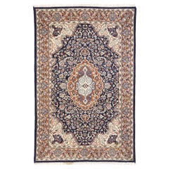 Tappeto indiano vintage con stile arabesco rinascimentale olandese