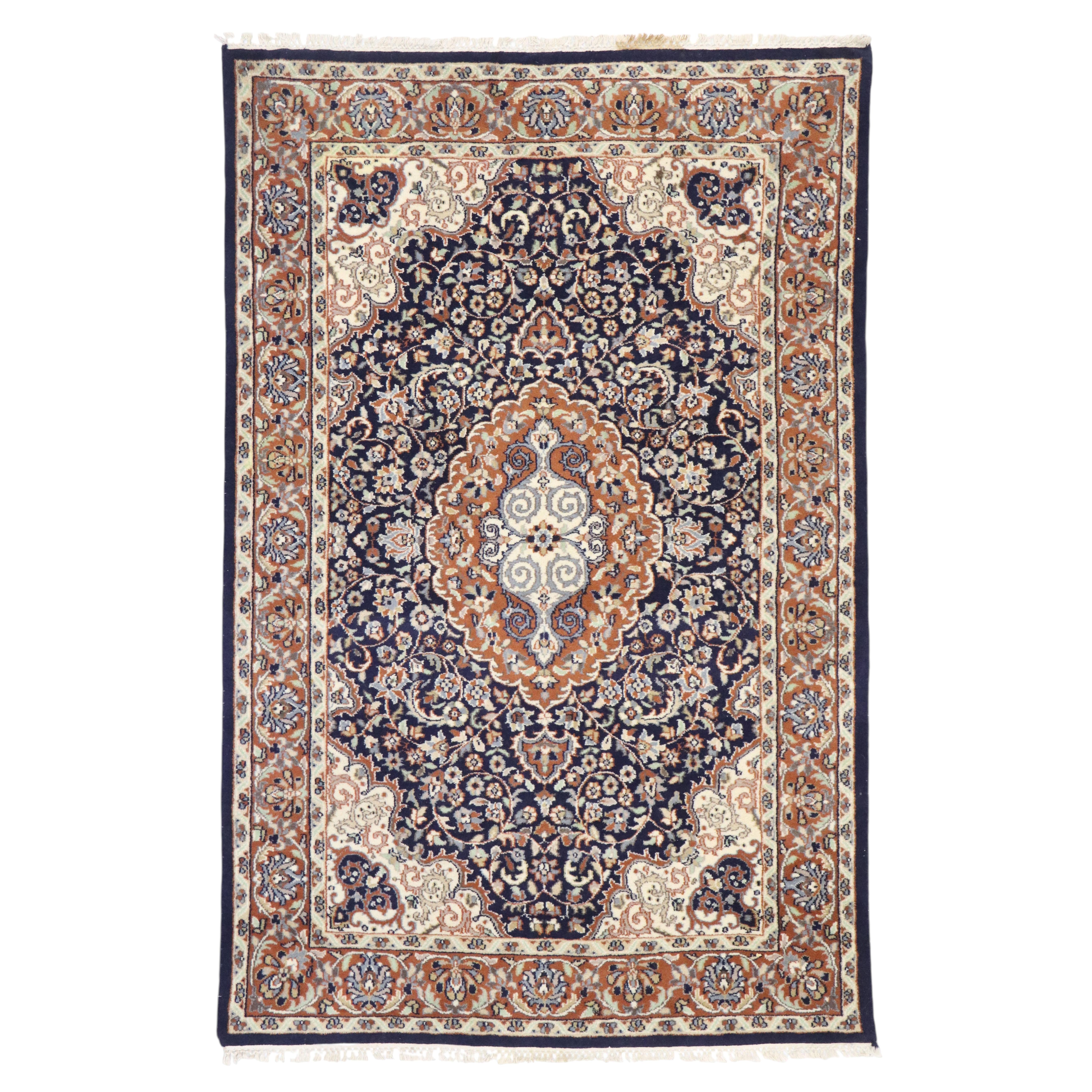 The Midnight Garden: A Vintage Indian Masterpiece of Regal Opulence