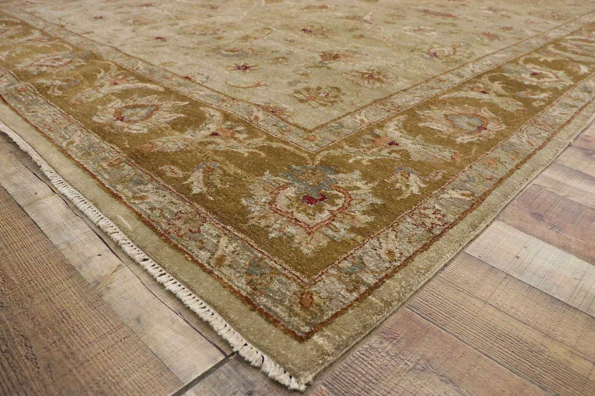 Hand-Knotted Vintage Indian Rug with Arts & Crafts Bungalow Style For Sale