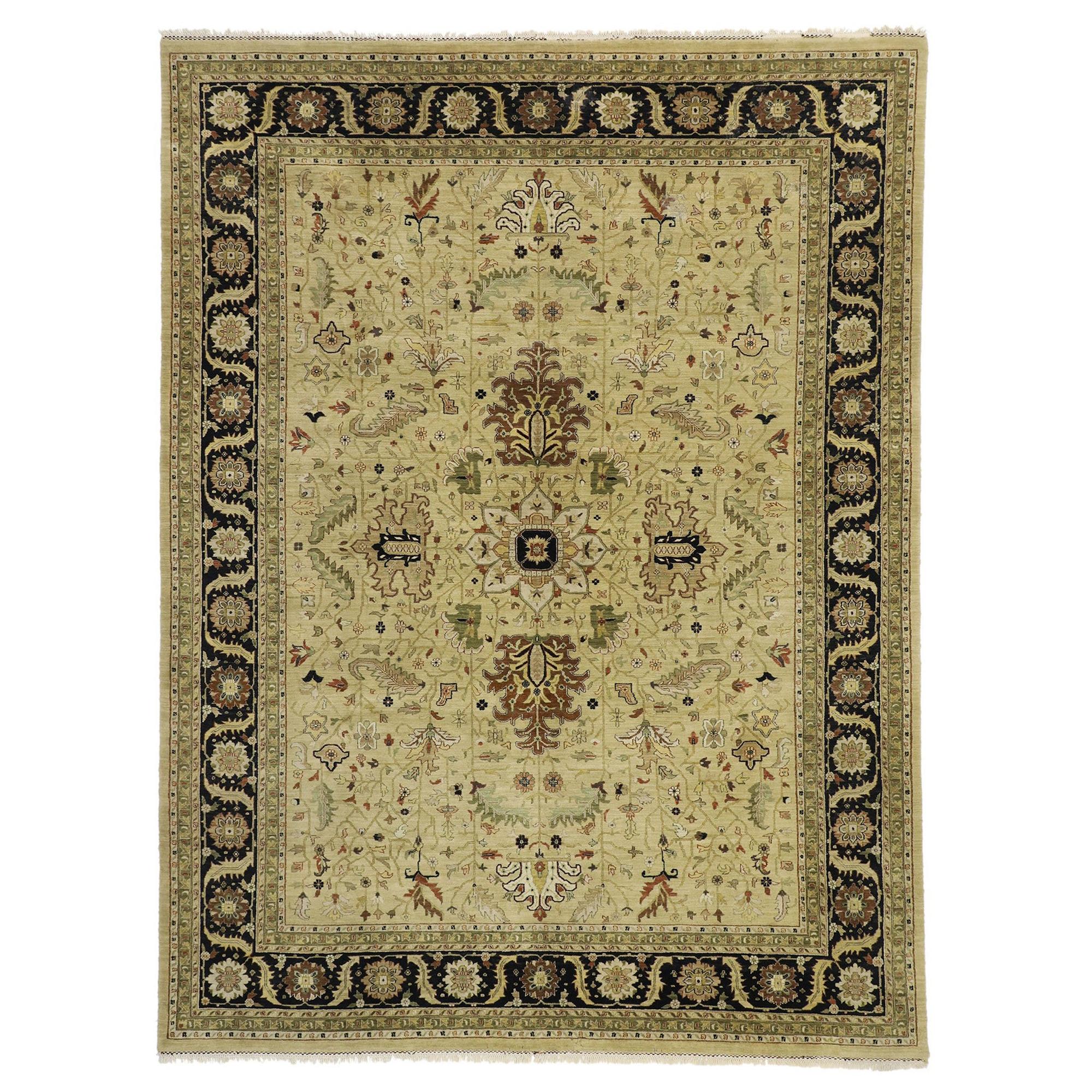 Vintage Indian Rug with Classic Colonial Revival Style