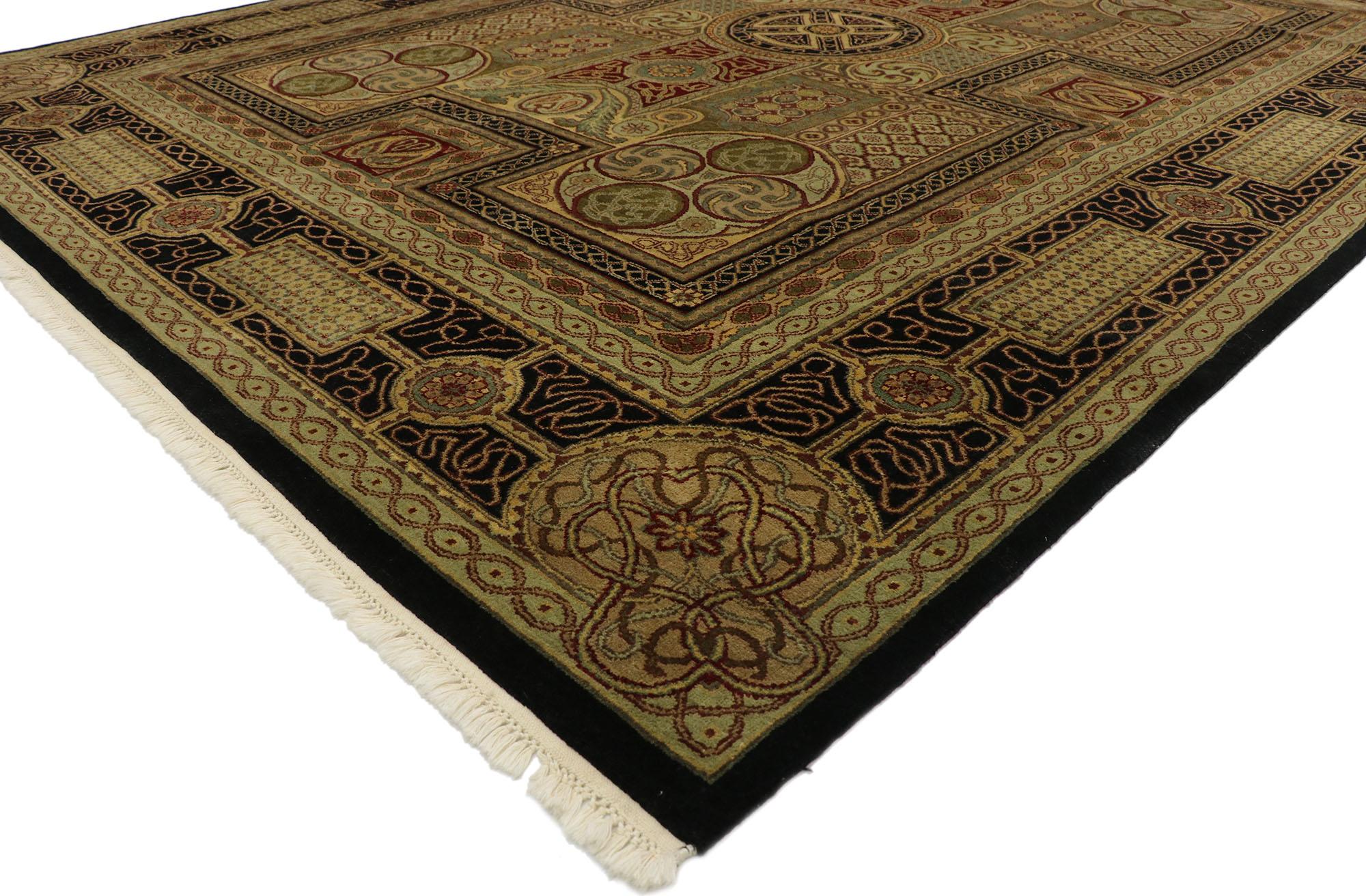 Indischer Teppich im königlichen Barockstil, Vintage (Regency) im Angebot