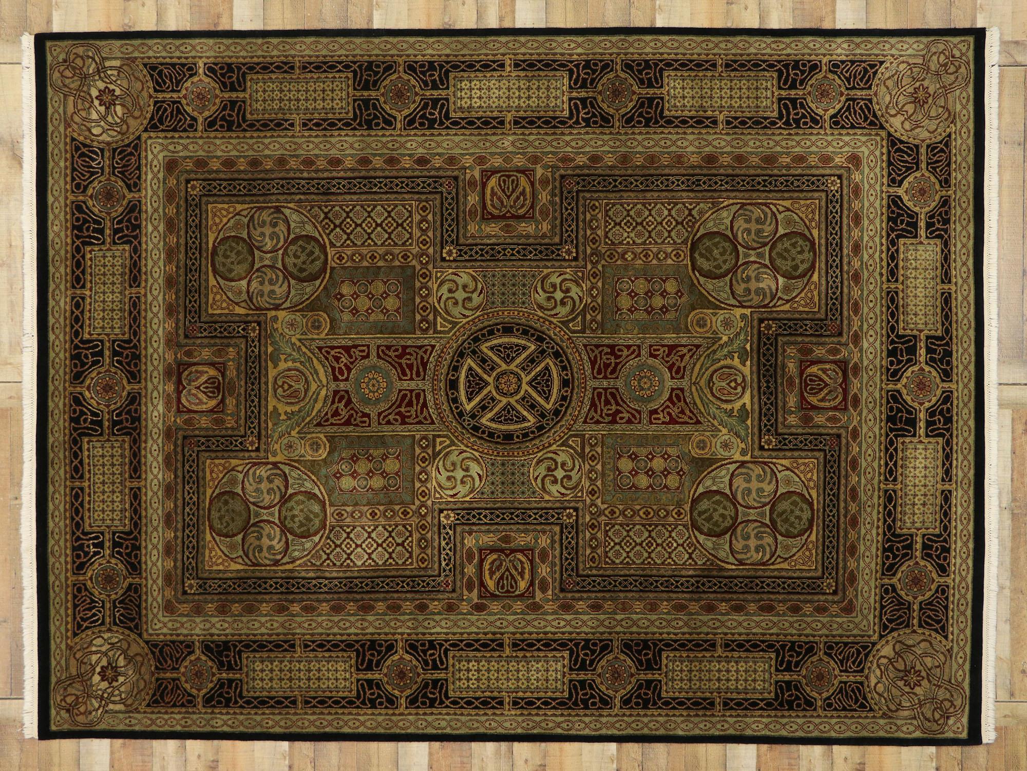 Indischer Teppich im königlichen Barockstil, Vintage im Angebot 2