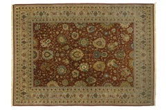 Vintage Indian Rug with Traditional Style and All-Over Floral Design