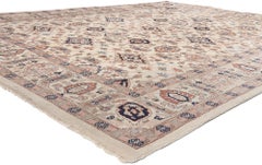 Vintage Indian Tabriz Rug, William and Mary Style Meets Transitional Design