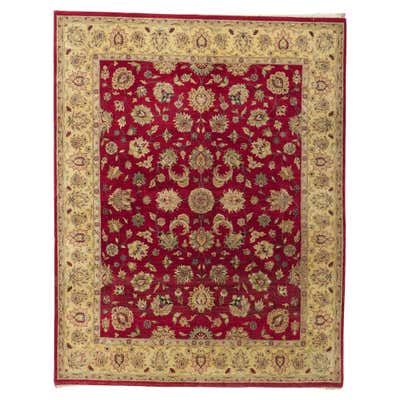 Vintage Embroidered Silk Rug with Victorian Gothic Style For Sale at ...