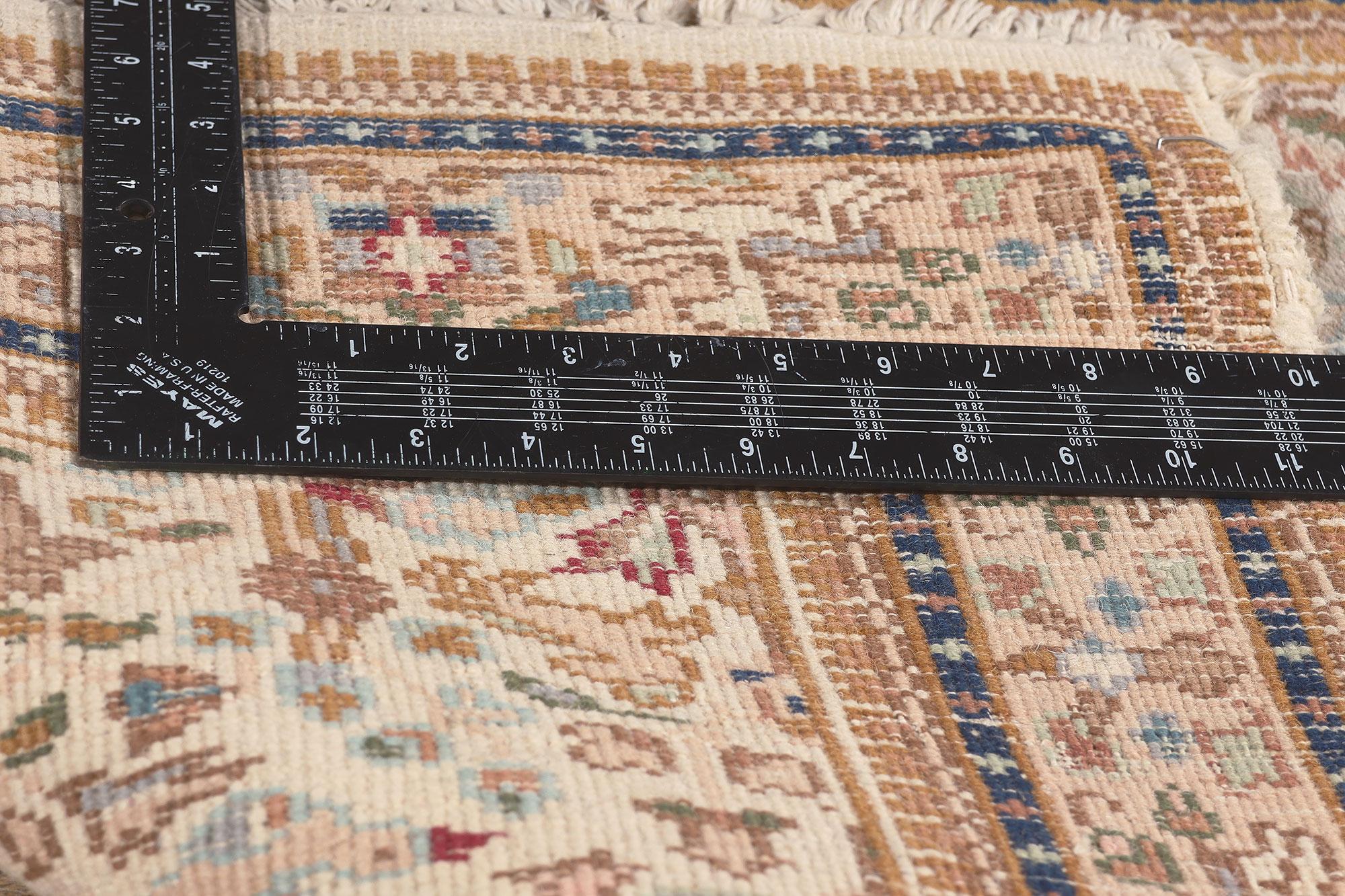 20th Century Vintage Indian Runner, Flora & Fauna Meet Earth-Tone Elegance For Sale