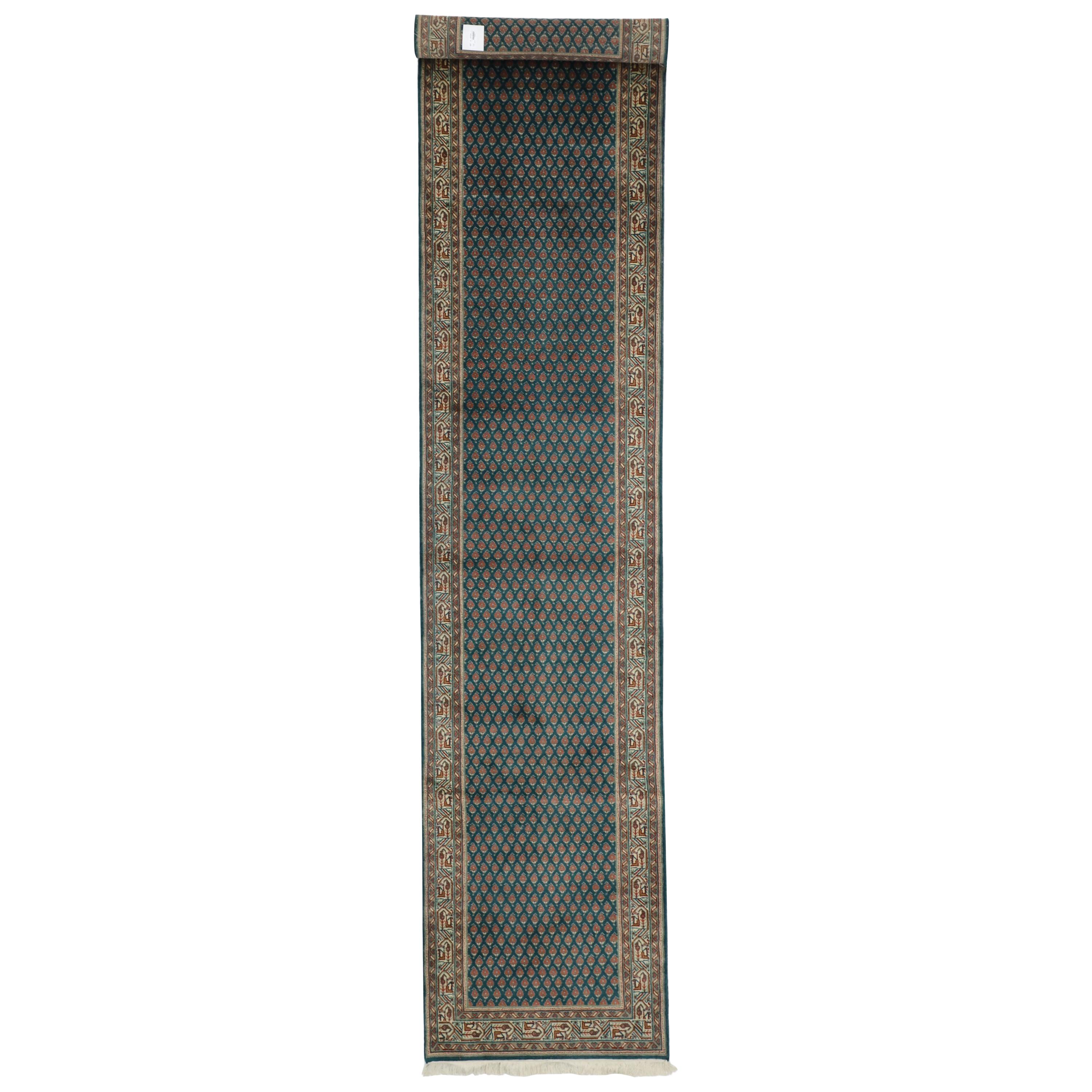 Tapis de couloir indien vintage de style victorien du Vieux Monde