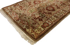 Vintage Indian Runner with Rustic Arts & Crafts Style, Short Hallway Runner