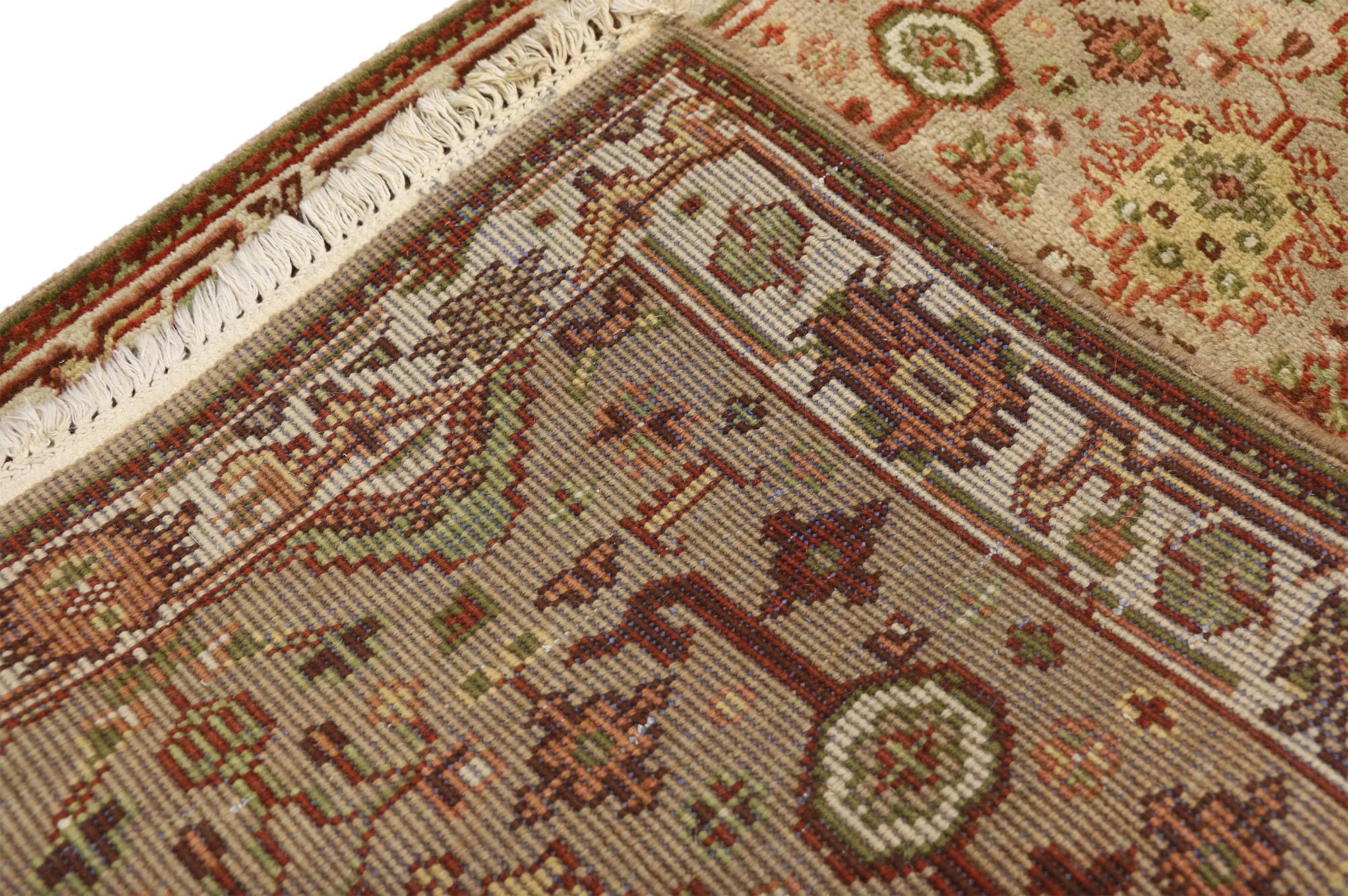 Vintage Indianer Läufer mit rustikalen Kunst & Kunsthandwerk Stil:: kurze Flur Läufer (Handgeknüpft) im Angebot