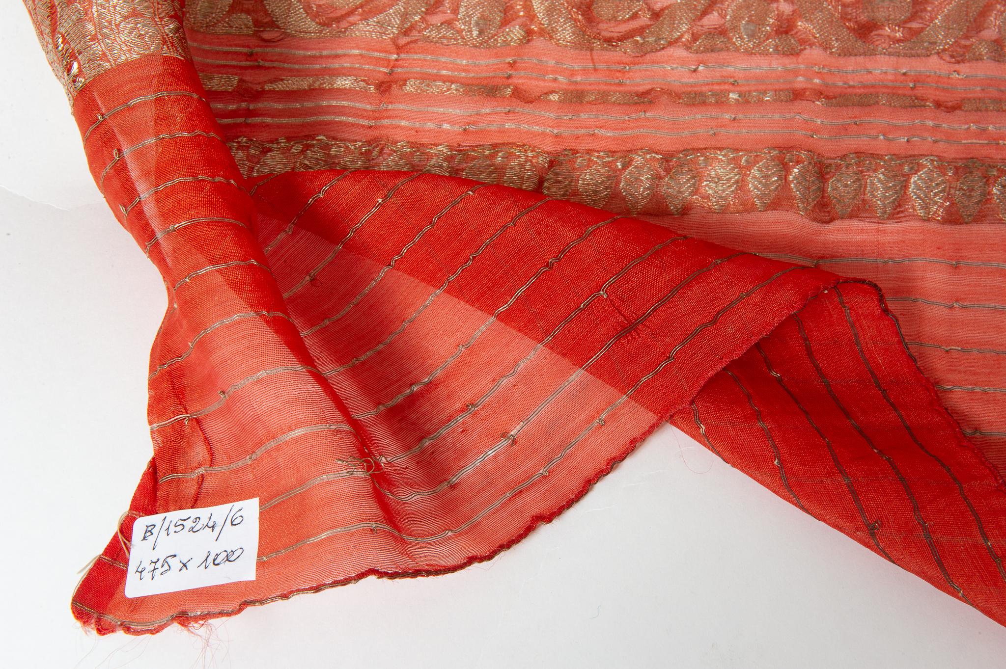 Agra  Indian Sari Coral Color New Idea for Unusual Curtains Also For Sale